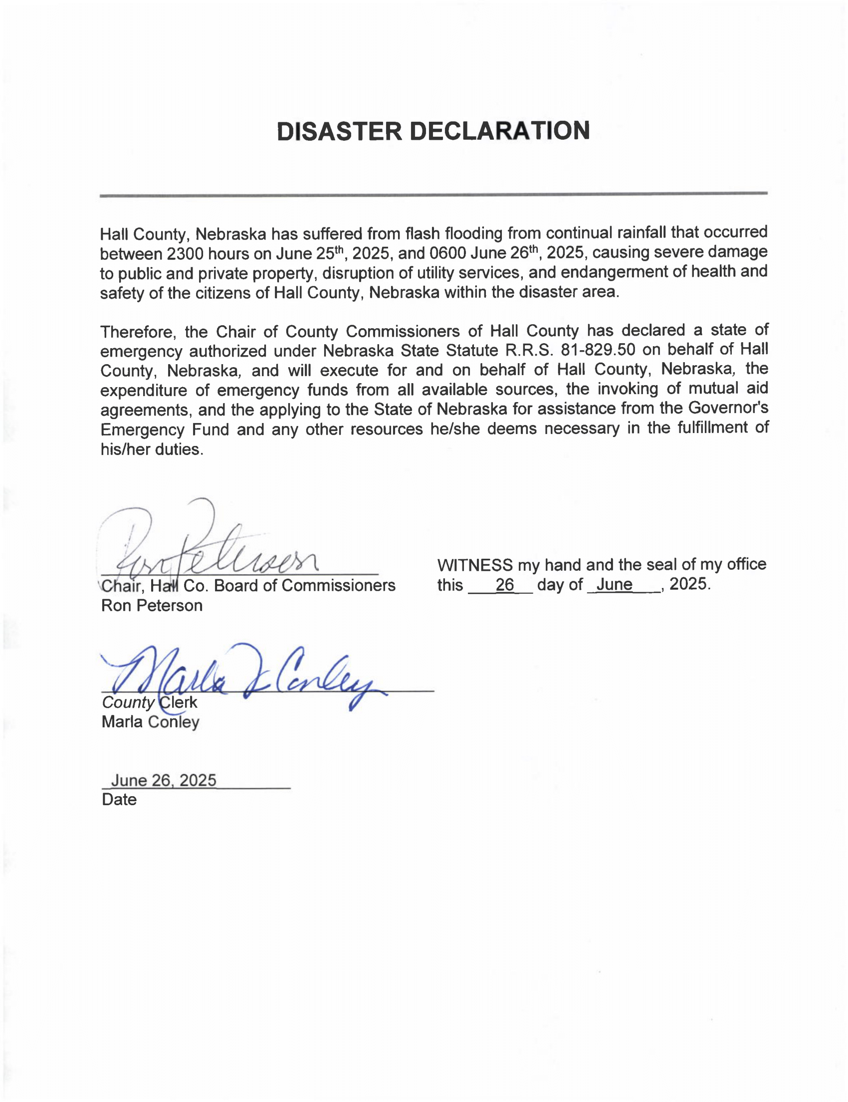 Disaster Declaration-1